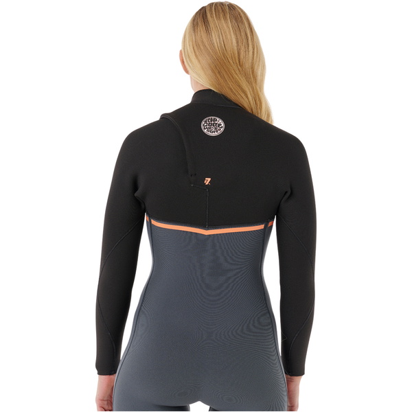2026 Rip Curl Dame E-Bomb 3/2mm Chest Zip Våddragt 16RWFS -.. Charcoal